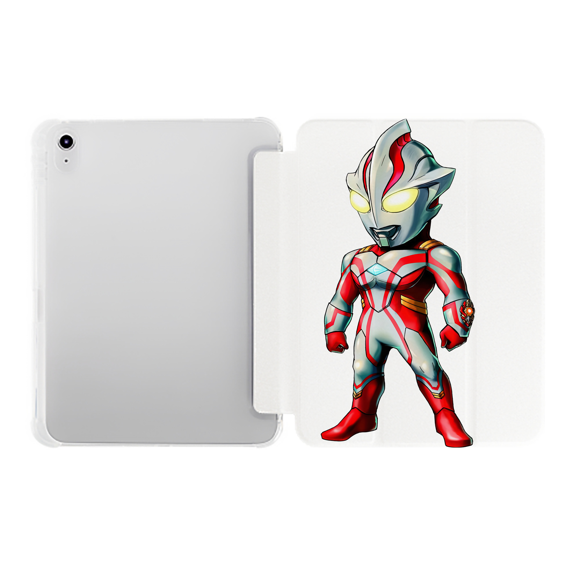 （画像用） ウルトラマン Ultraman IPad ケース ペン収納付き 三つ折りスタンド PUレザー×シリコン 対応機種9.5/10.5/10.9インチ